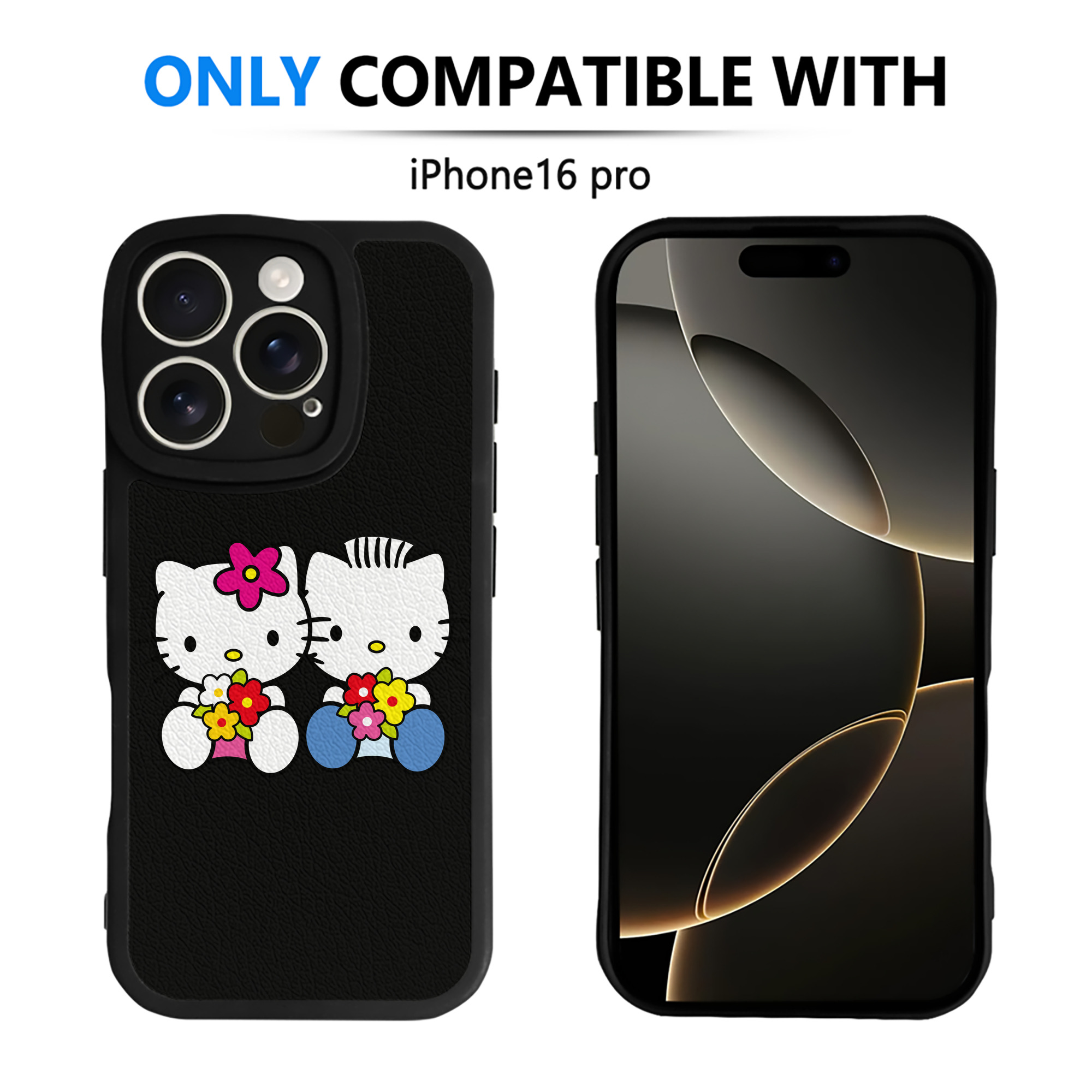 （画像用） Hello Kitty ハローキティ 【iPhone 16シリーズ対応】シリコンスマホケース（レザー調） 材質：シリコン